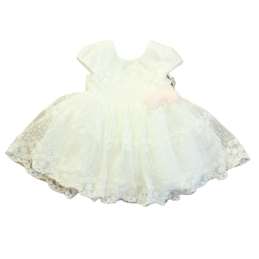 Miniclasix Girls White Special Occasion Dress size: 6 Months